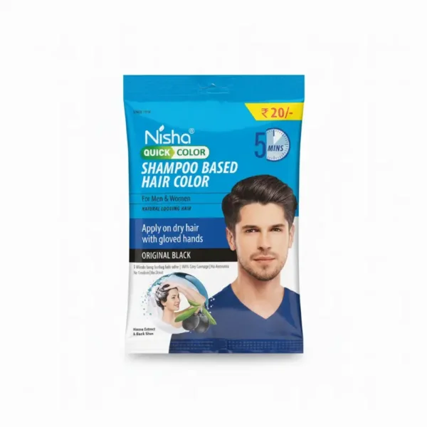 निशा नॅचरल ब्लॅक शांपु  कलर २० मि