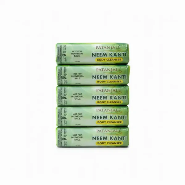 पतंजली निम कंती साबन ७५ग्राम *४+१ फ्रि
