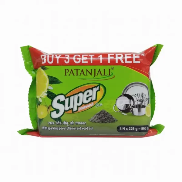 पतंजली भांड्याचा साबण गट्टु २२५ग्रॅ*४